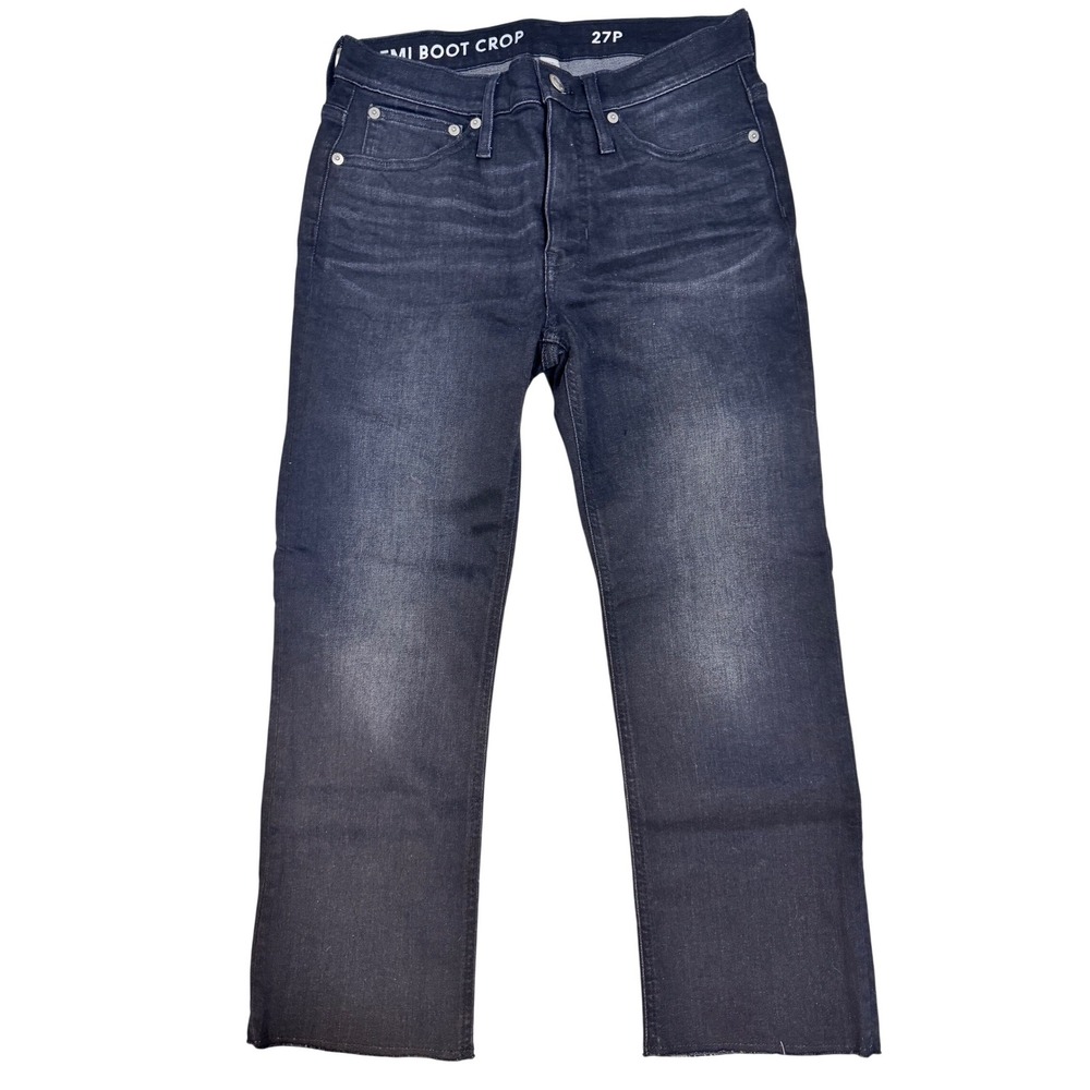 J Crew Demi Boot Crop Jeans Dark Wash Denim Womens Size 27P